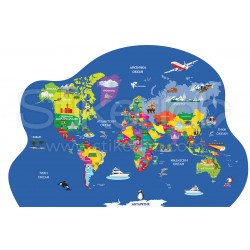 Mapa sveta 6 stiker